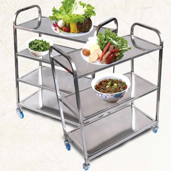 Stainless steel kitchen trolleys